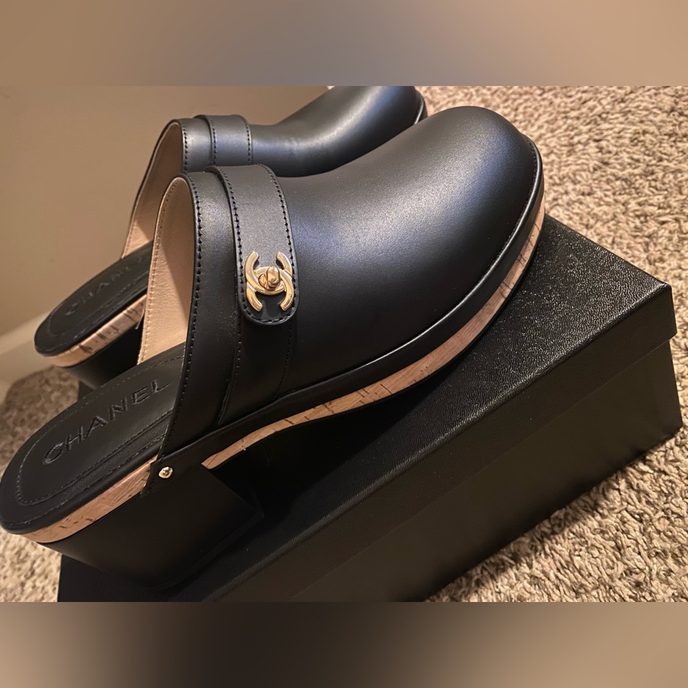 SOLD! CHANEL Clogs Turnlock sz 41 / 11 with box and dust bags. Brand new